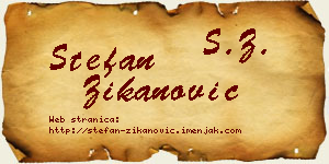 Stefan Žikanović vizit kartica